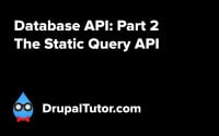 Database API: Part 2 - Static Query API Database API: Part 2 - Static Query API