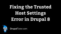 Fixing the "Trusted Host Settings" Error